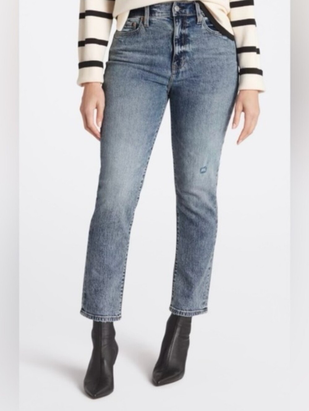 Daze Denim Daily Driver High-Rise Skinny Straight Jeans-NWT